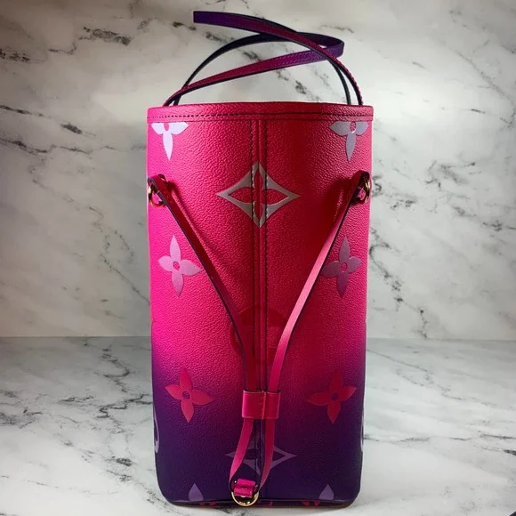 ❌❌ Louis Vuitton Midnight Fuschia Neverfull MM Monogram purple/pink shoulder bag - Picture 4 of 12
